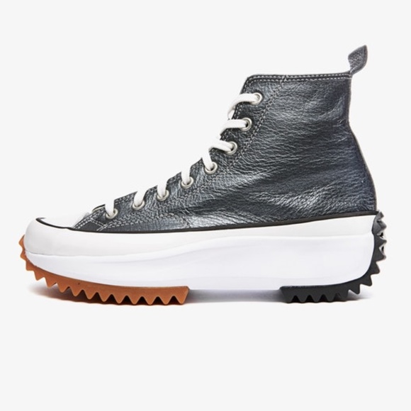 NEW CONVERSE RUN STAR HIKE HIGH TOP METALLIC BLACK - Picture 4 of 8